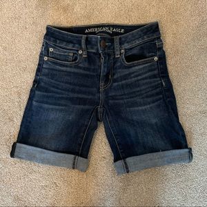 American Eagle skinny Bermuda denim shorts